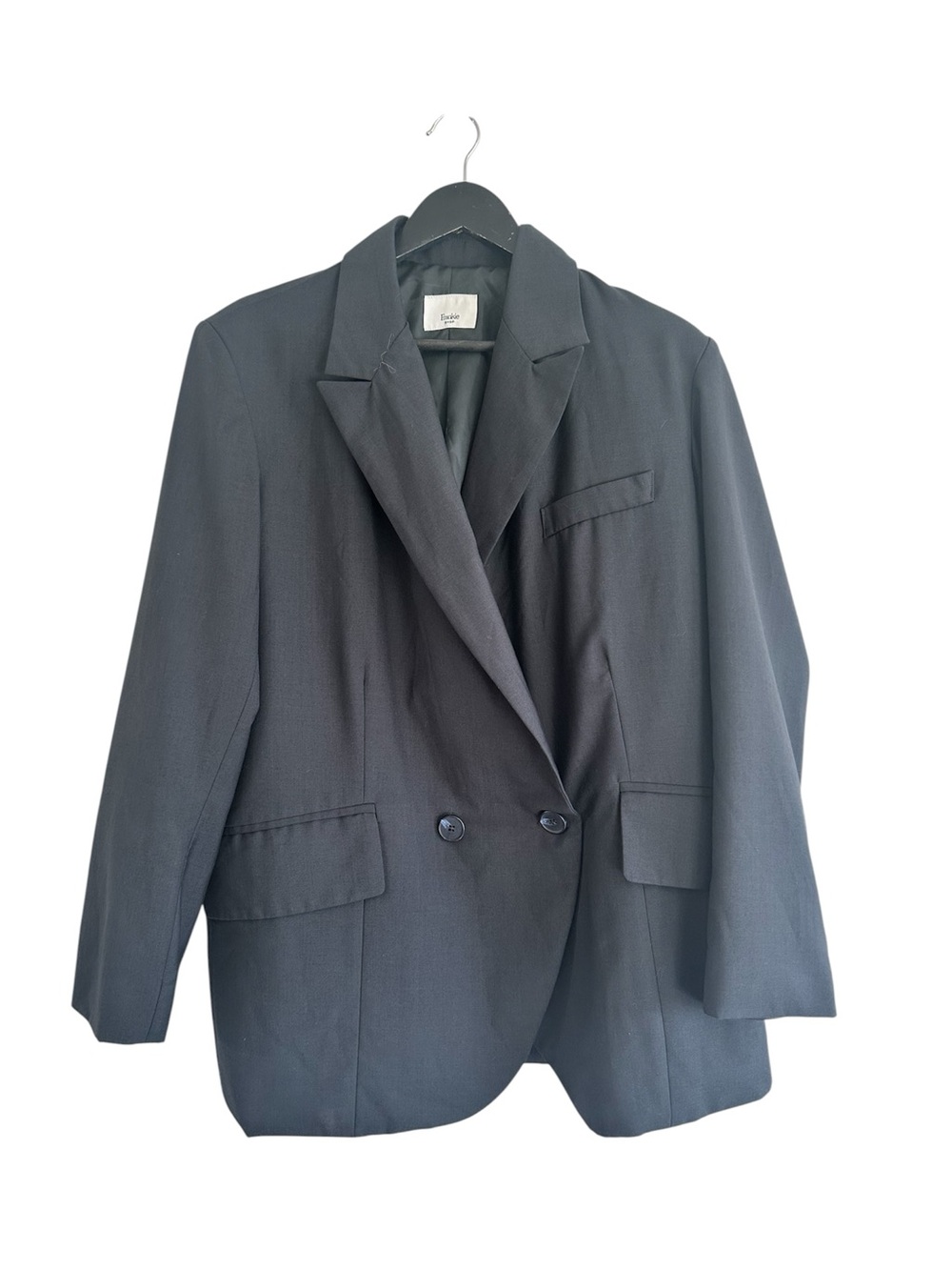 Frankie Shop Oversized Boxy Blazer One Size Charcoal
